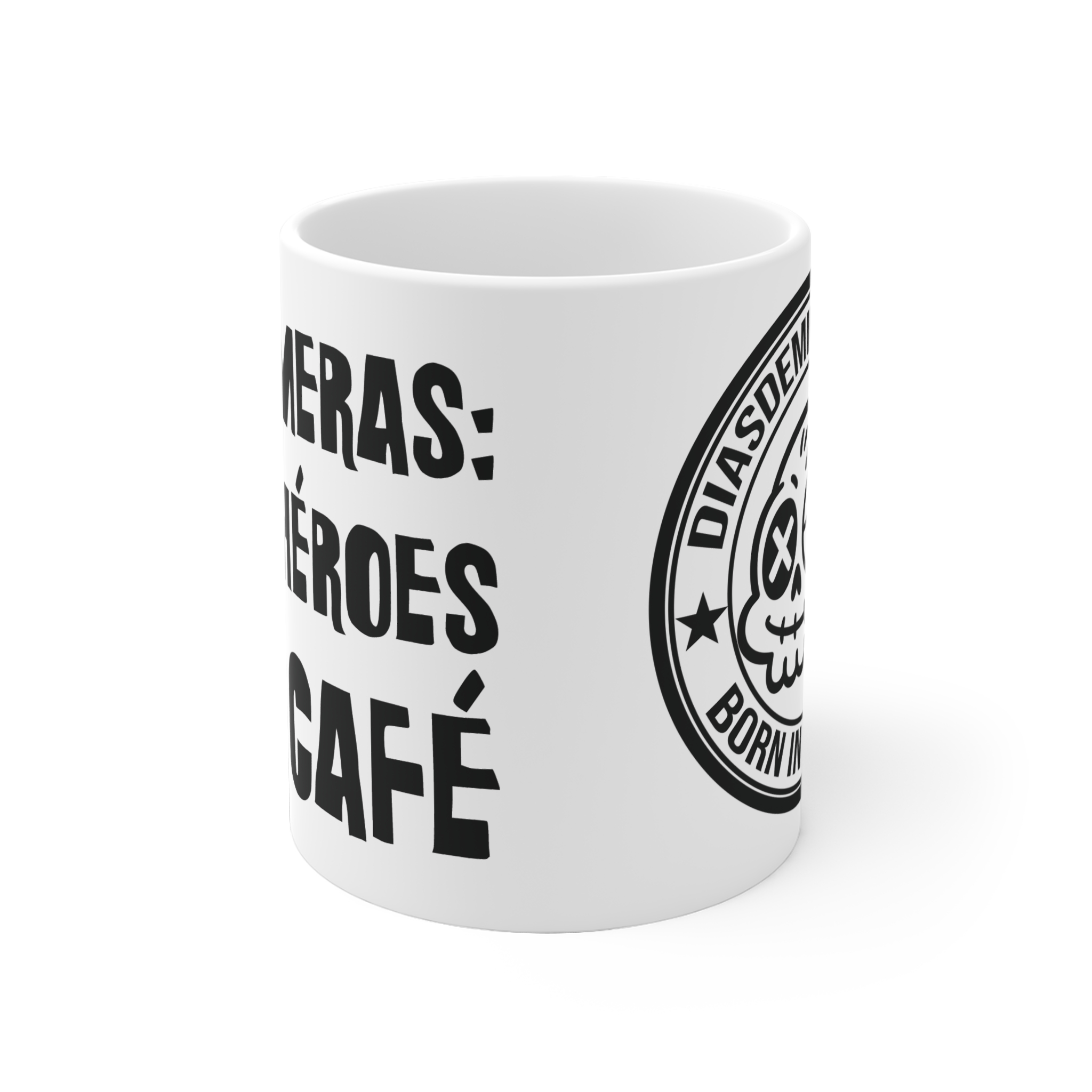 ENFERMERAS: SUPERHÉROES CON CAFÉ taza de ceramica para enfermeras — Días de Mierda - Imagen 2