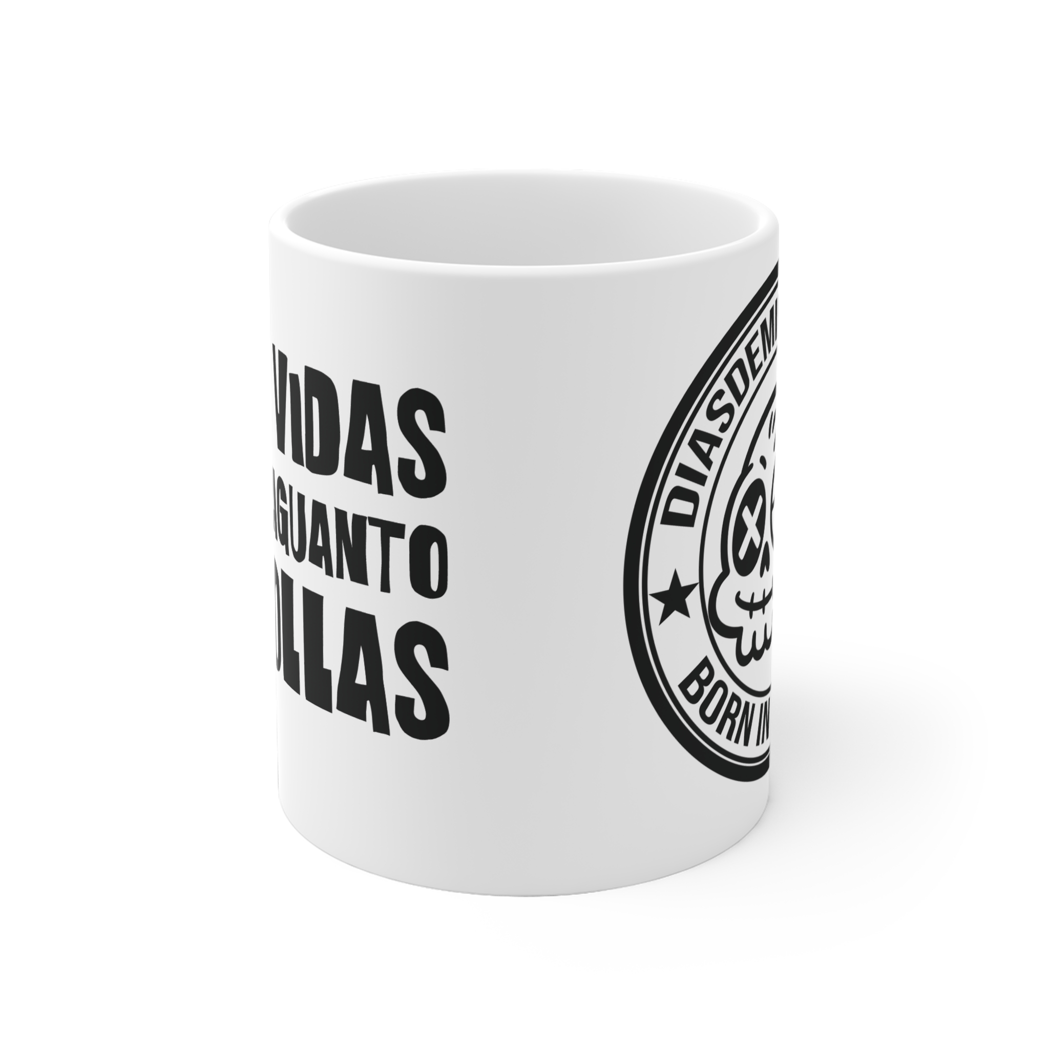 SALVO VIDAS, PERO NO AGUANTO GILIPOLLAS taza de ceramica para enfermeras — Días de Mierda - Imagen 2