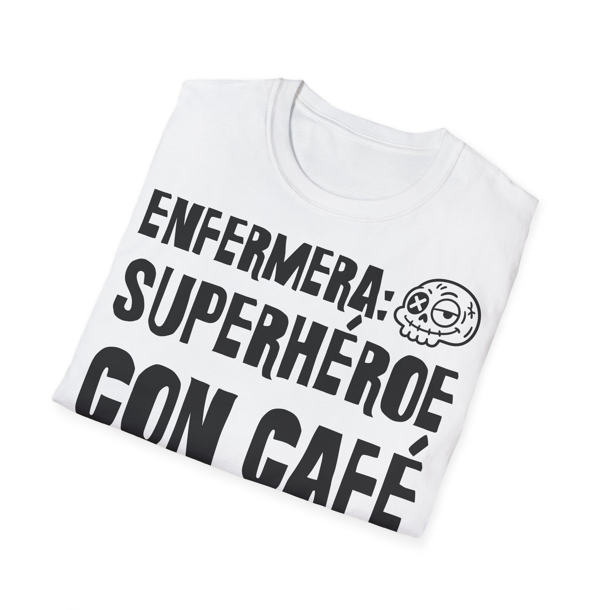 ENFERMERA: SUPERHÉROE CON CAFÉ Camiseta para enfermeras FRONT | Días de Mierda - Imagen 4