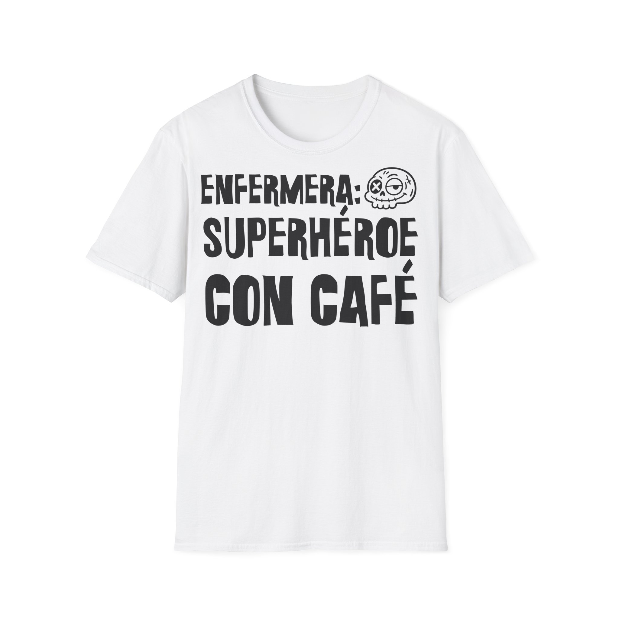 ENFERMERA: SUPERHÉROE CON CAFÉ Camiseta para enfermeras FRONT | Días de Mierda