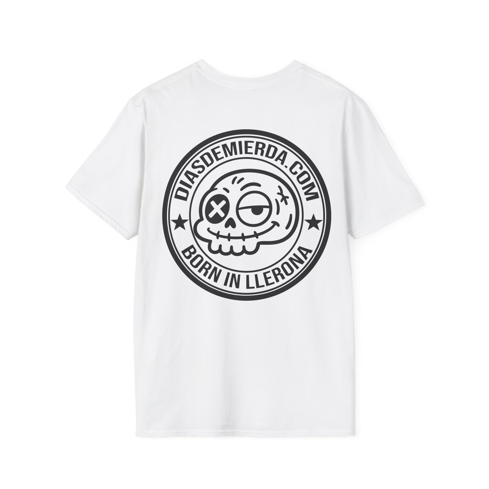 CAMISETA BÁSICA CALAVERA FRONT & BACK MINIMAL | Días de Mierda Premium - Imagen 2