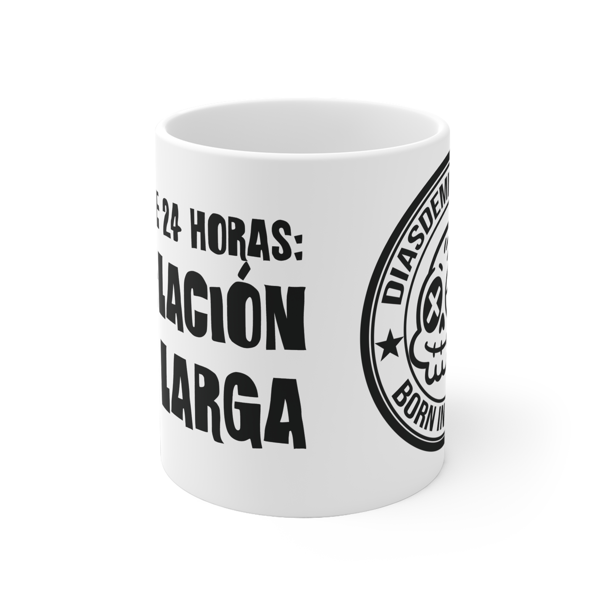 TURNO DE 24 HORAS: MI RELACIÓN MÁS LARGA taza de ceramica para enfermeras — Días de Mierda - Imagen 2