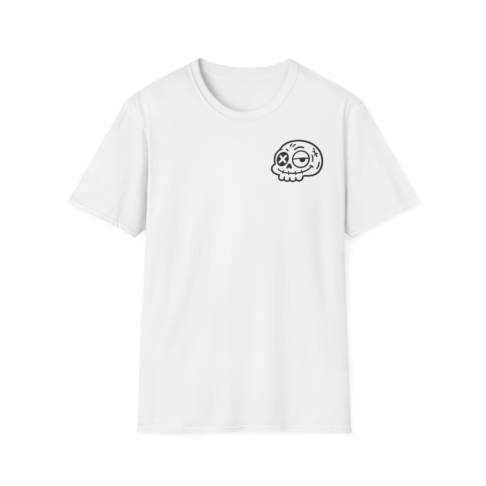 CAMISETA BÁSICA CALAVERA FRONT & BACK MINIMAL | Días de Mierda Premium